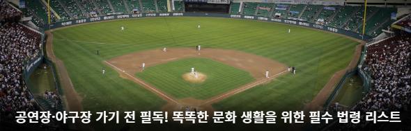 공연장·야구장 가기 전 필독! 똑똑한 문화 생활을 위한 필수 법령 리스트