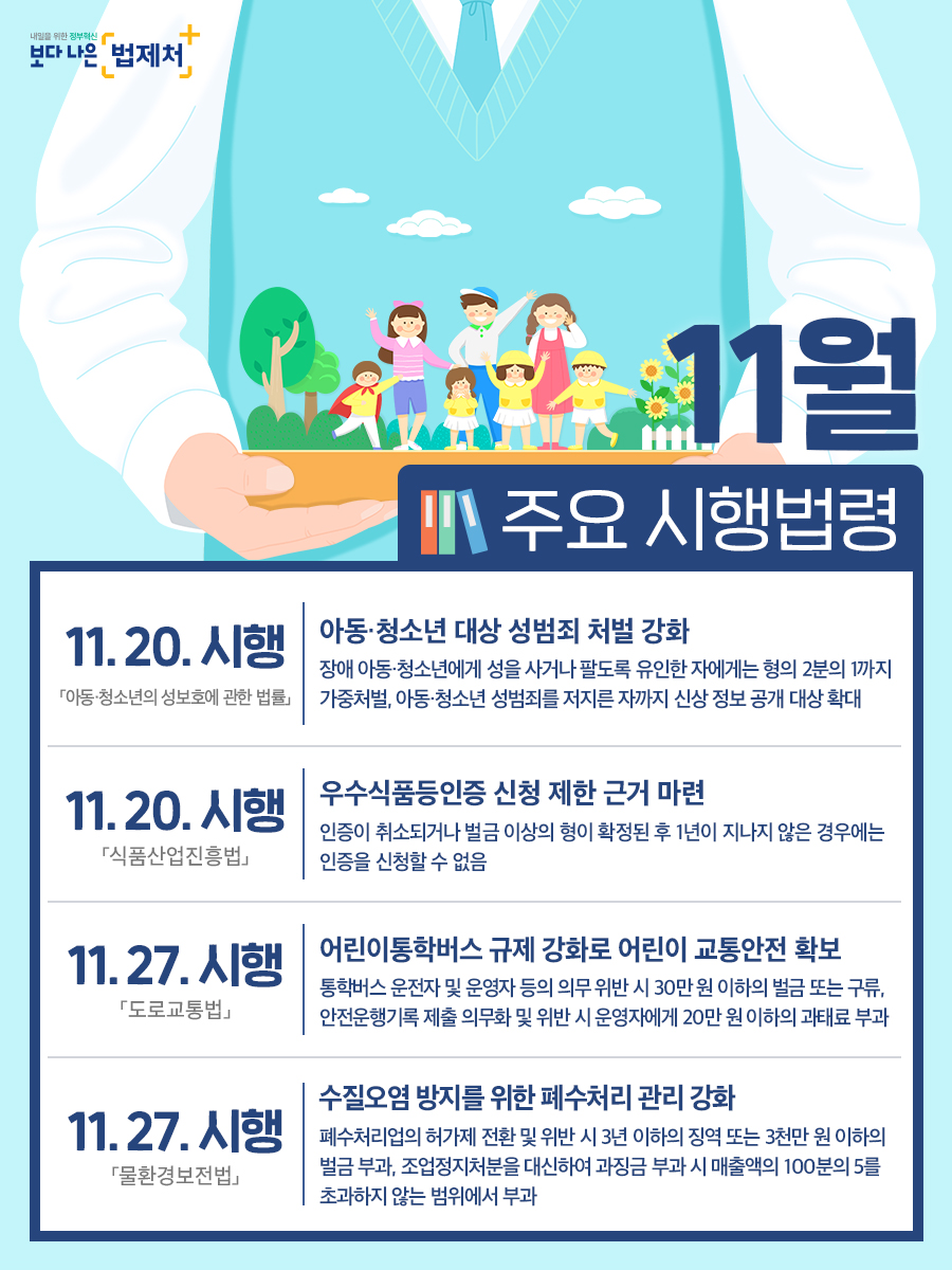 11월 주요 시행법령